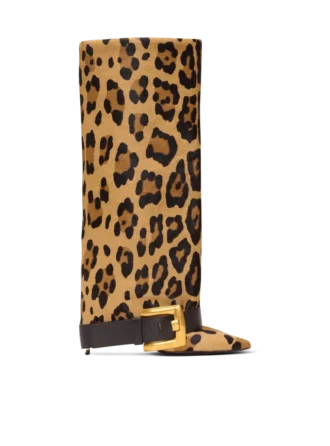 Anthem leopar desenli deri botlar