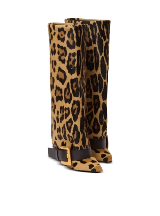 Anthem leopar desenli deri botlar