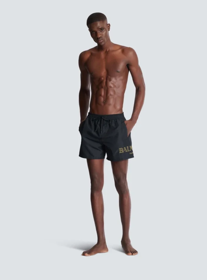 Balmain logolu mayo şort Balmain logolu mayo şort