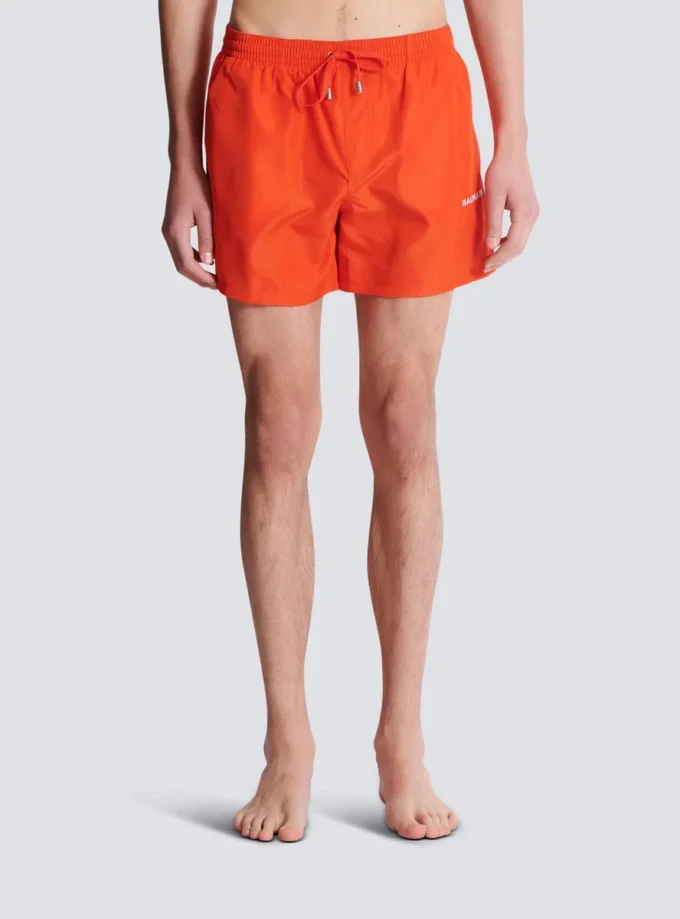 Balmain logolu mayo şort