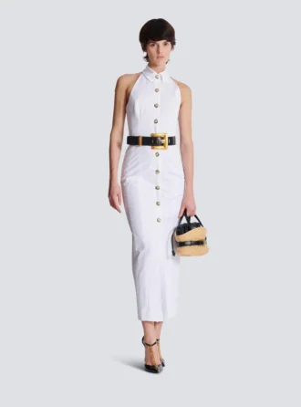 Bodycon sırtı açık poplin elbise Bodycon sırtı açık poplin elbise