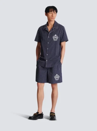 Çizgili poplin pijama gömleği Çizgili poplin pijama gömleği