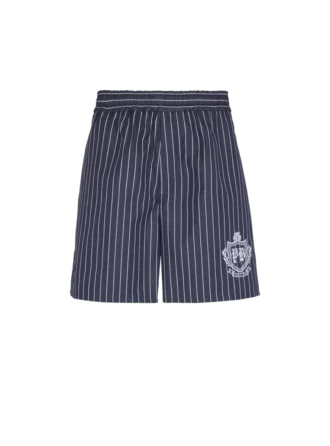 Çizgili poplin pijama şort Çizgili poplin pijama şort