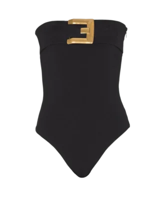 Kemer detaylı krep büstiyer bodysuit
