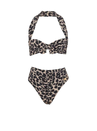 İki parçalı leopar desenli mayo