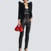 Kuzu derisi slim fit motorcu pantolonu Kuzu derisi slim fit motorcu pantolonu