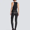 Kuzu derisi slim fit motorcu pantolonu Kuzu derisi slim fit motorcu pantolonu