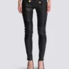 Kuzu derisi slim fit motorcu pantolonu Kuzu derisi slim fit motorcu pantolonu