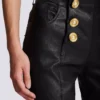 Kuzu derisi slim fit motorcu pantolonu Kuzu derisi slim fit motorcu pantolonu