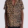 Leopar desenli ipek pijama gömleği Leopar desenli ipek pijama gömleği