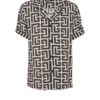 Monogram baskılı pijama gömlek Monogram baskılı pijama gömlek