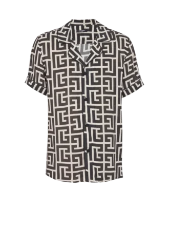 Monogram baskılı pijama gömlek Monogram baskılı pijama gömlek
