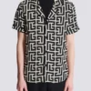 Monogram baskılı pijama gömlek Monogram baskılı pijama gömlek