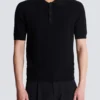 Monogram örgü polo gömlek