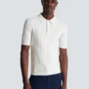 Monogram örgü polo gömlek