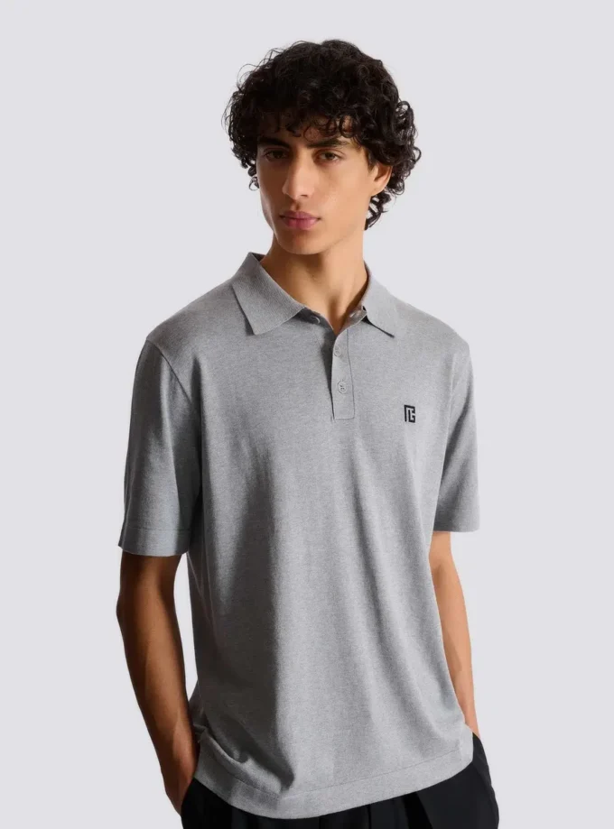 Nakışlı pamuklu polo