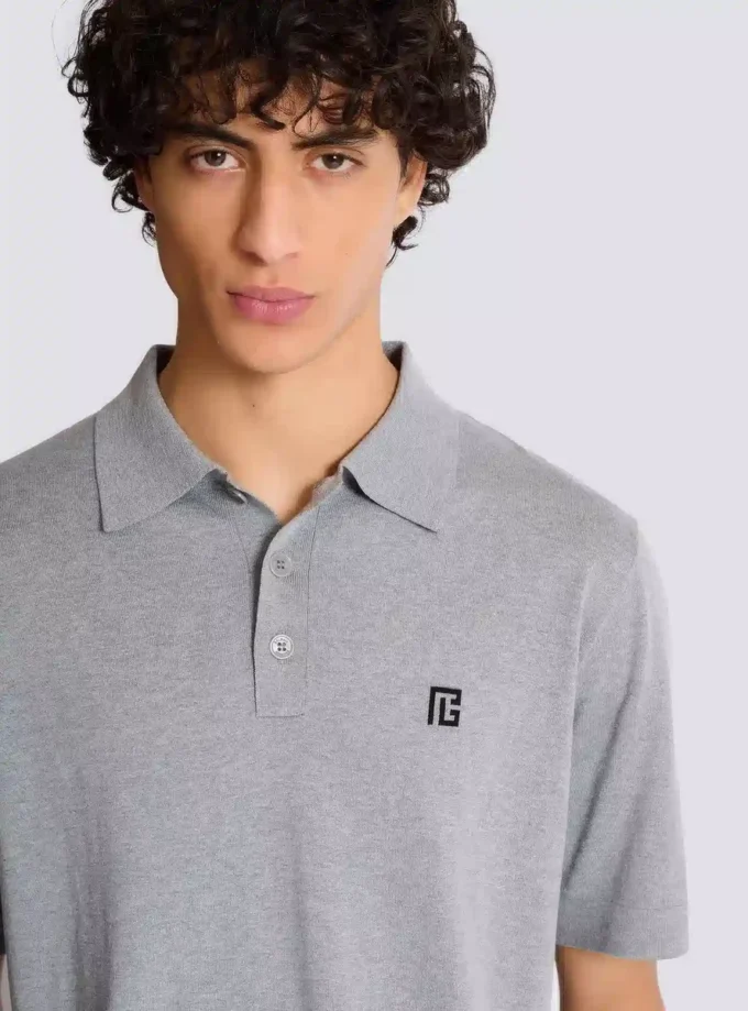 Nakışlı pamuklu polo