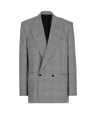 Prens of Wales jakarlı oversize ceket Prens of Wales jakarlı oversize ceket