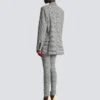 Prens of Wales jakarlı oversize ceket