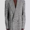Prens of Wales jakarlı oversize ceket
