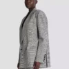 Prens of Wales jakarlı oversize ceket